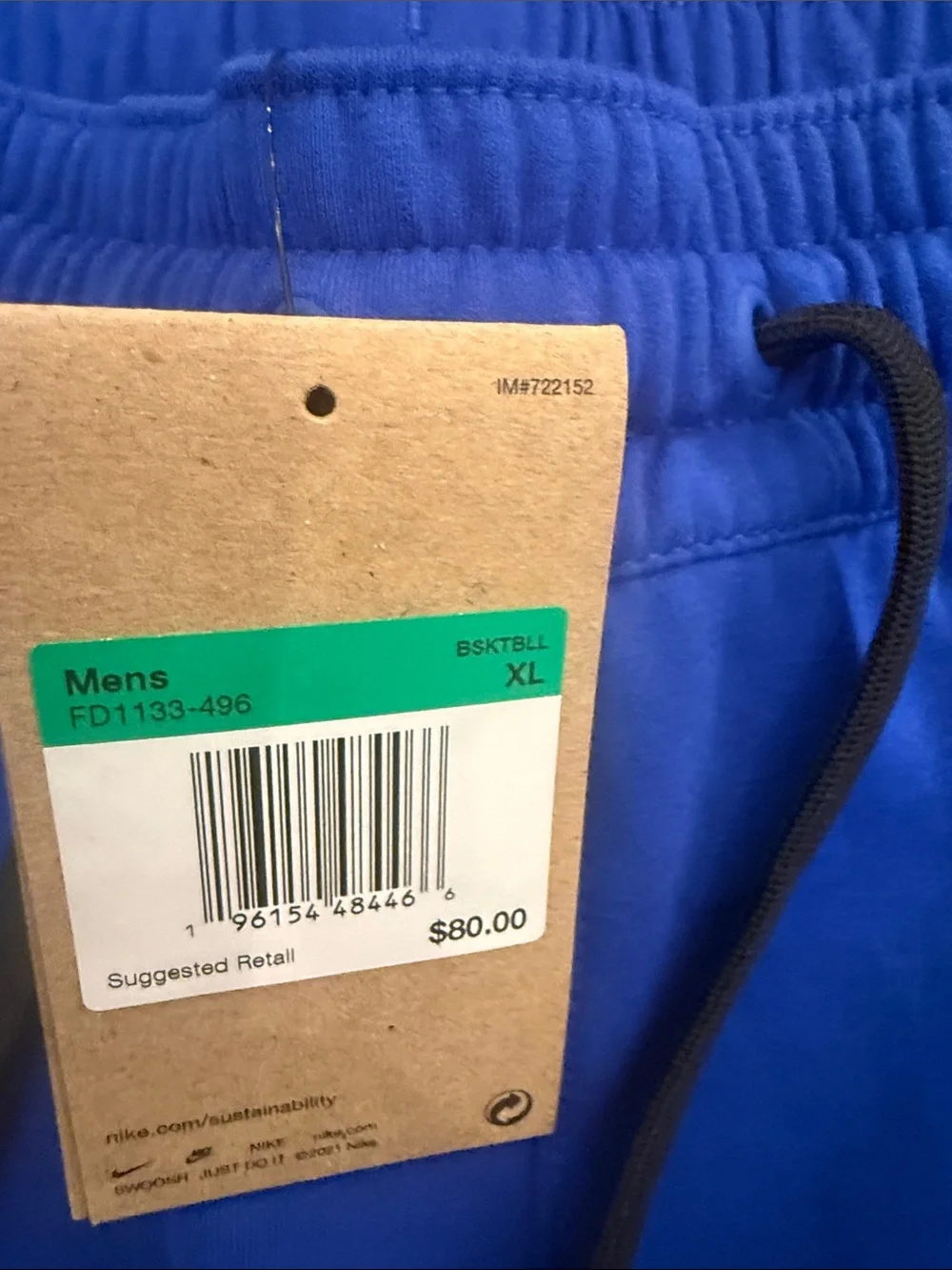 Nike Royal Blue Joggers with Black Panels xl